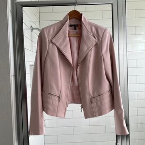 White House Black Market Pink Bomber Jacket size 10